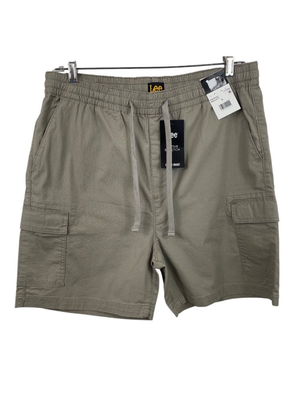 Lee Active Stretch Cargo Shorts Mushroom Color Regular Fit Mens Size Large